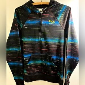Fila Sport Black and Multicolor Hoodie